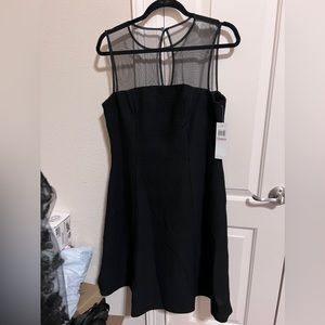 London Times fit and flare knit sleeveless cocktail dress
